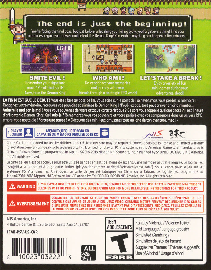 The Longest Five Minutes - (PSV) PlayStation Vita Video Games NIS America   