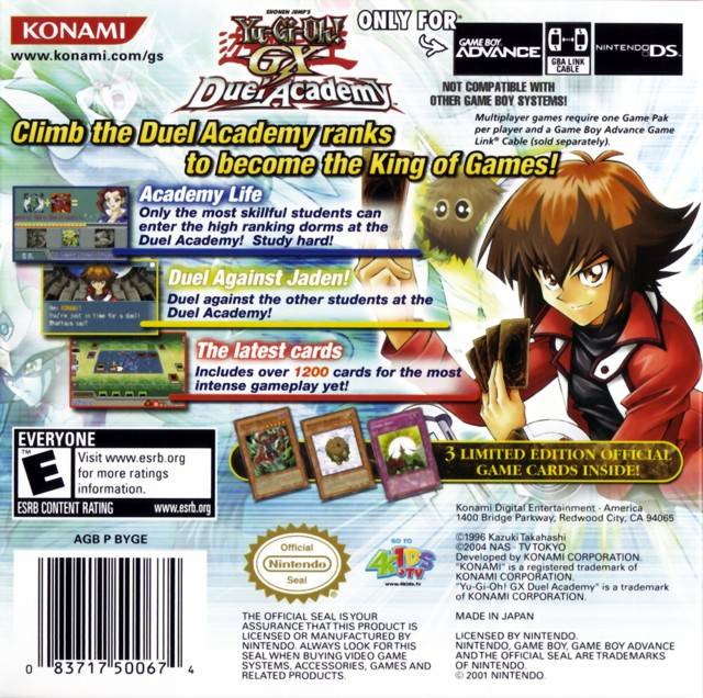 Yu-Gi-Oh GX Duel Academy - GameBoy Advance Yu-Gi-Oh GX Duel Academy - GameBoy Advance