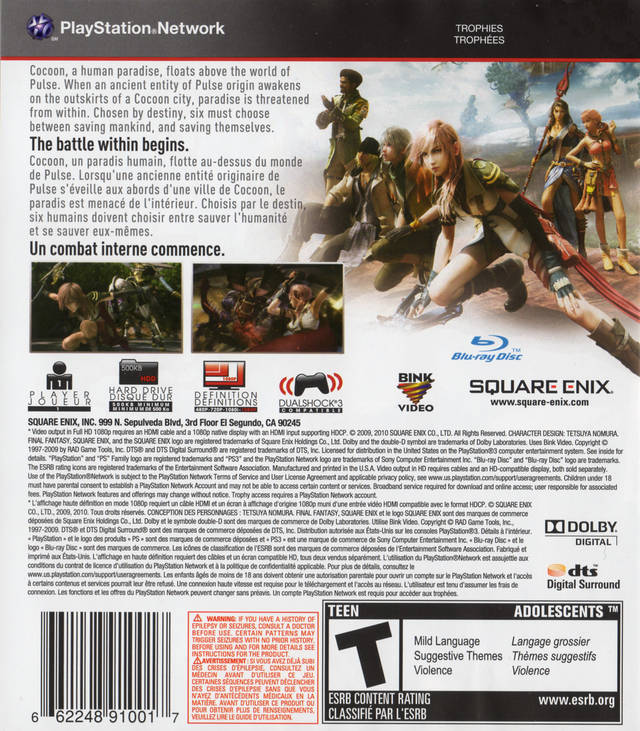 Final Fantasy XIII - (PS3) PlayStation 3 | J&L Game