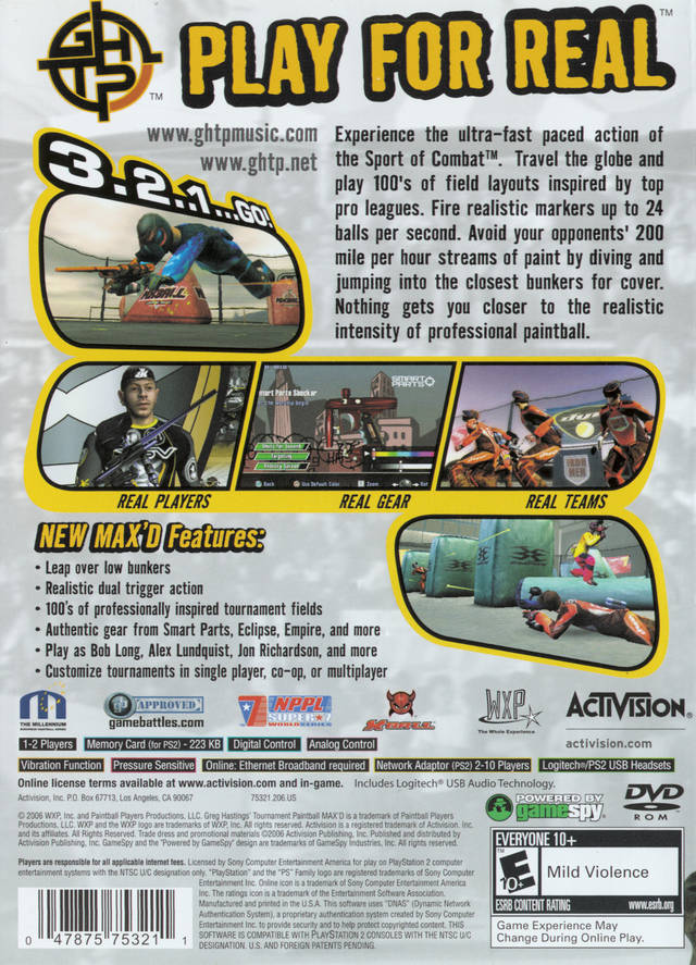 Greg Hastings' Tournament Paintball Max'd - (PS2