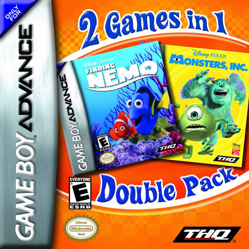 2 Games In 1 Double Pack: Finding Nemo / Monsters, Inc. - (GBA) Game Boy Advance [Pre-Owned] Video Games THQ   