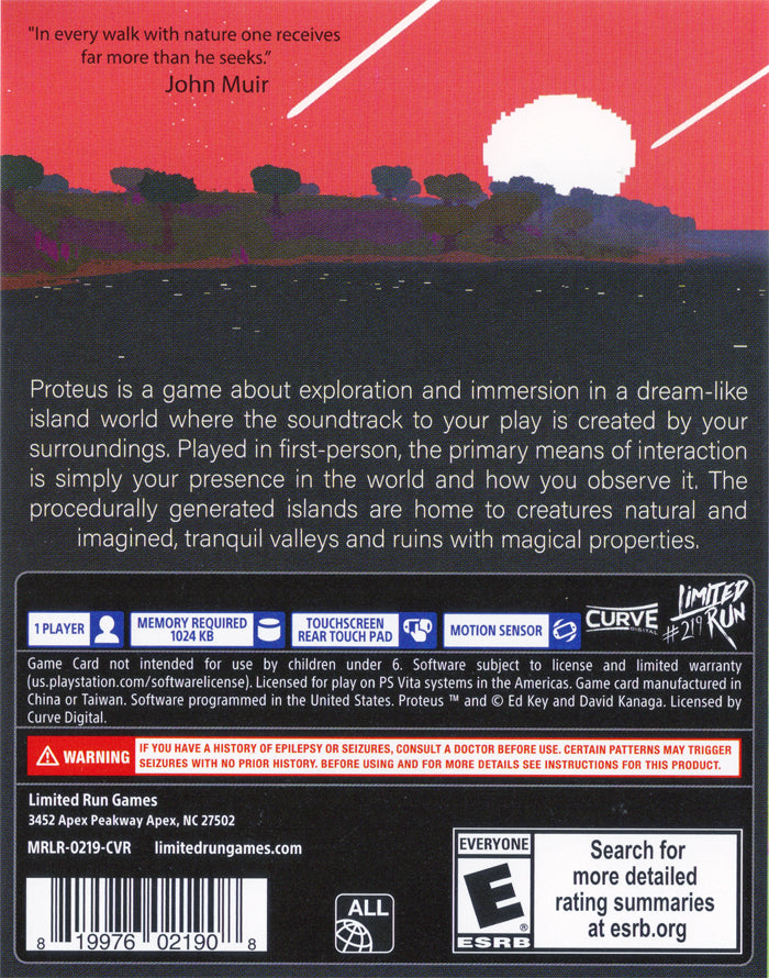 Proteus (Limited Run #219) - (PSV) PlayStation Vita [Pre-Owned] Video Games Limited Run Games   