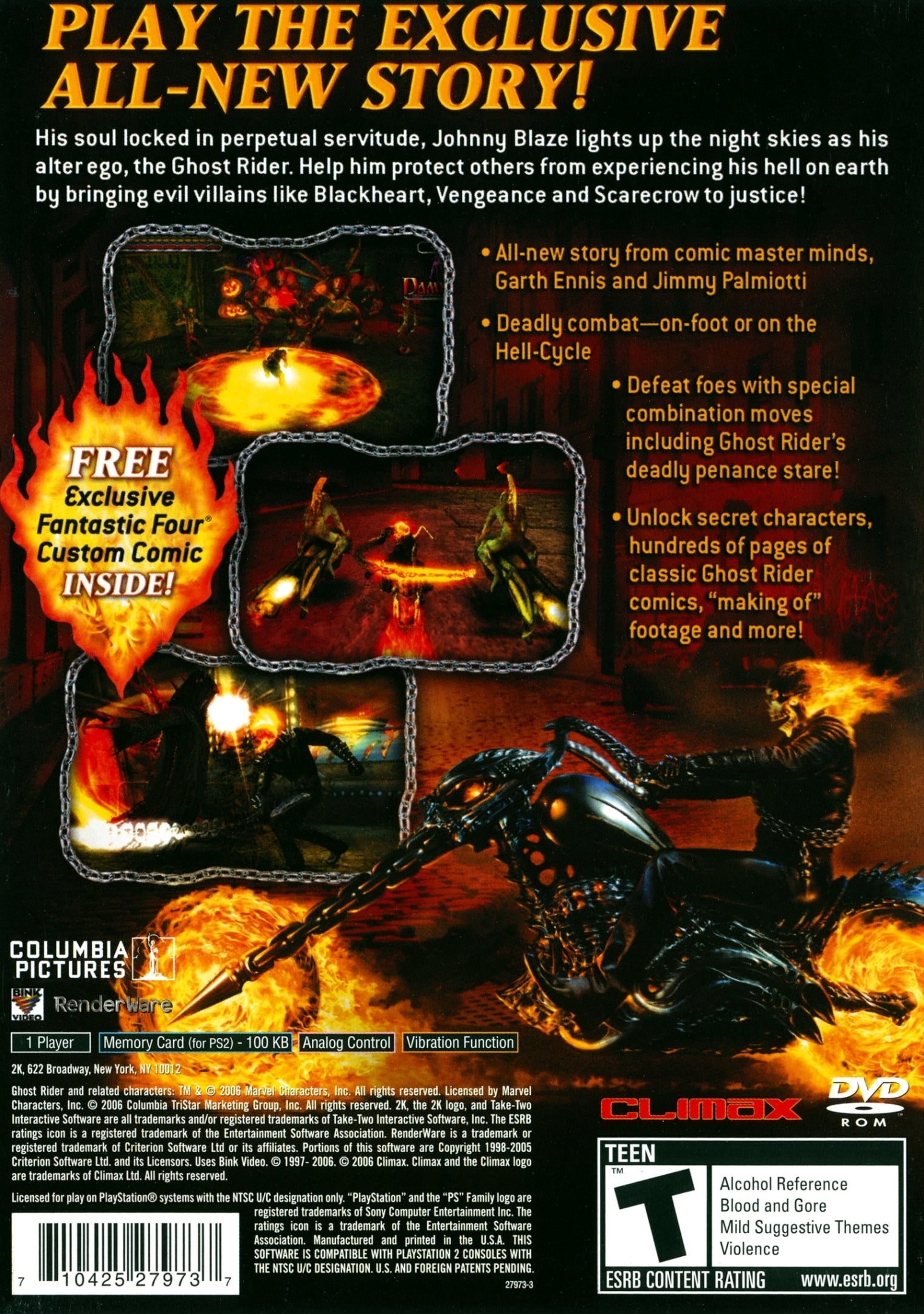 Ghost Rider - (PS2) PlayStation 2 [Pre-Owned] Video Games 2K Games   