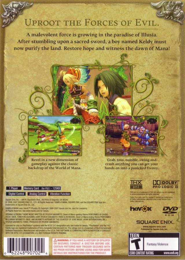Dawn of Mana - (PS2) PlayStation 2 [Pre-Owned] Video Games Square Enix   
