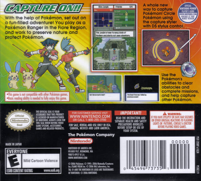 Pokemon Ranger - (NDS) Nintendo DS [Pre-Owned] Video Games Nintendo   