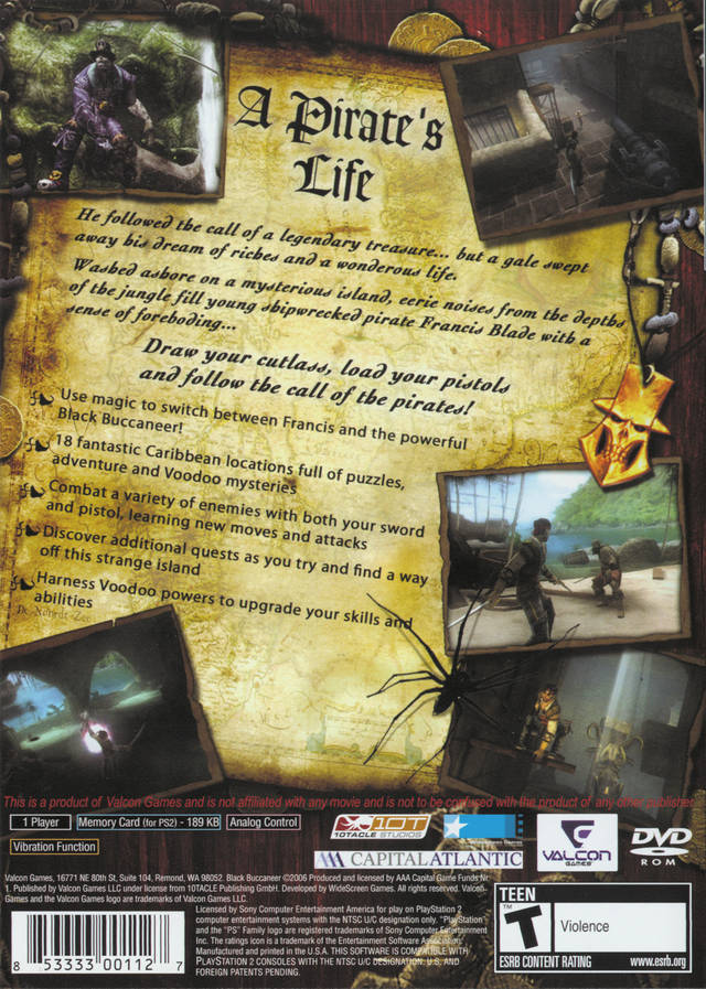 Pirates: Legend of the Black Buccaneer - (PS2) PlayStation 2 [Pre-Owned] Video Games Valcon Games   