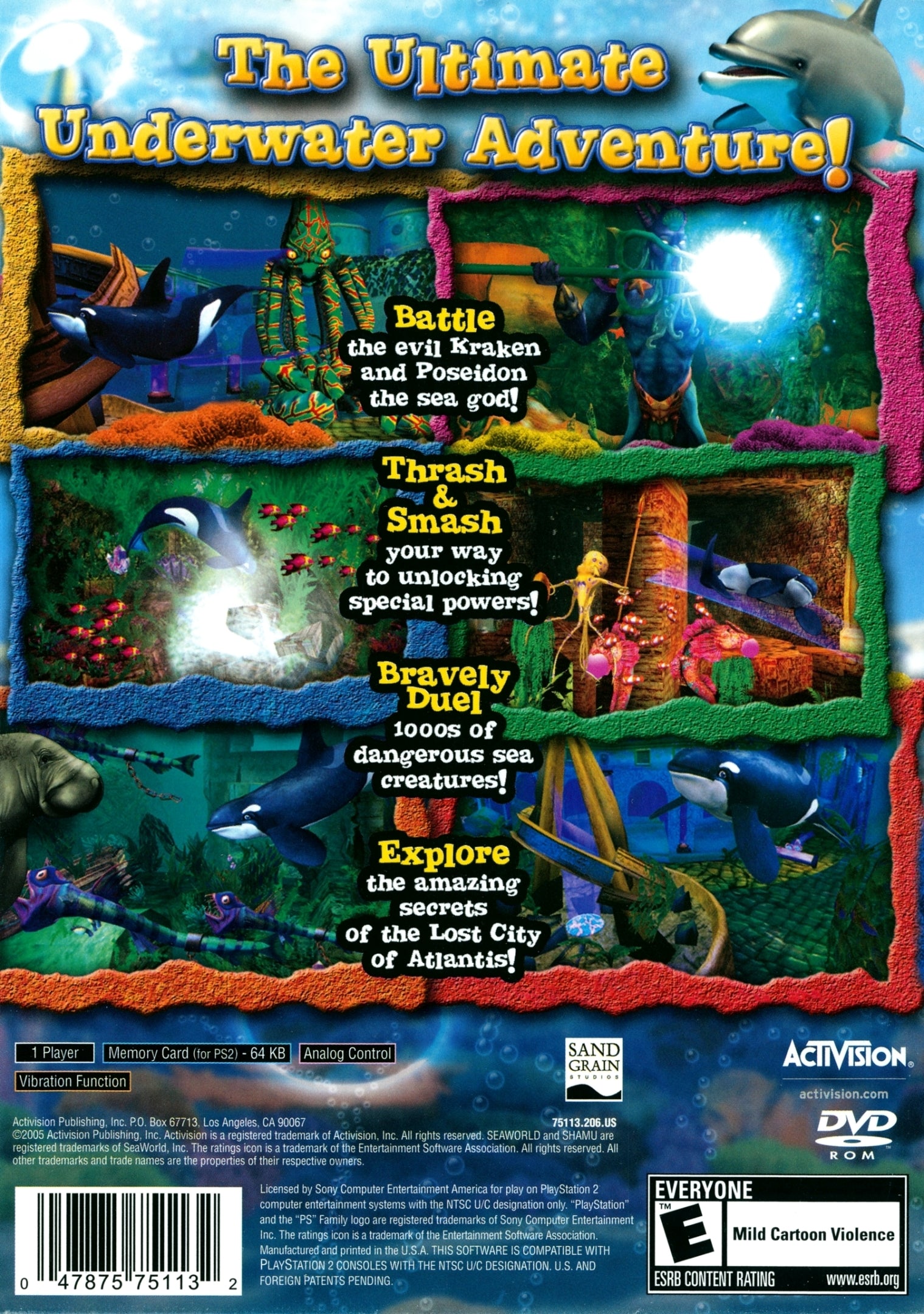 Sea World: Shamu's Deep Sea Adventures - (PS2) PlayStation 2 [Pre-Owned] Video Games Activision   