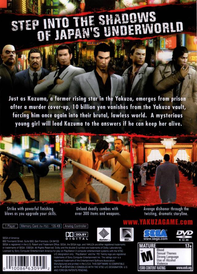 Yakuza - (PS2) PlayStation 2 Video Games Sega   