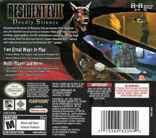 Resident Evil: Deadly Silence - (NDS) Nintendo DS [Pre-Owned] Video Games Capcom   