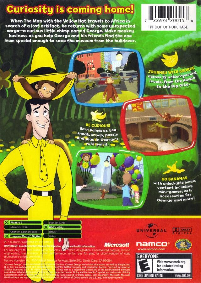 Curious George - Xbox Video Games Namco   