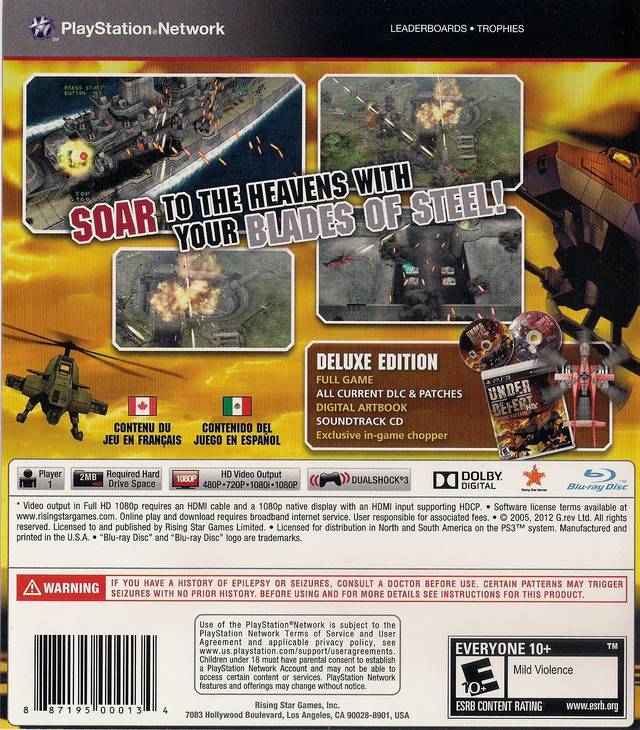 Xbox 360 under defeat hd deluxe edition neuf sous blister Xbox 360 under defeat hd deluxe edition neuf sous blister