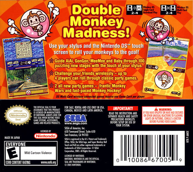 Super Monkey Ball: Touch & Roll - (NDS) Nintendo DS [Pre-Owned] Video Games Sega
