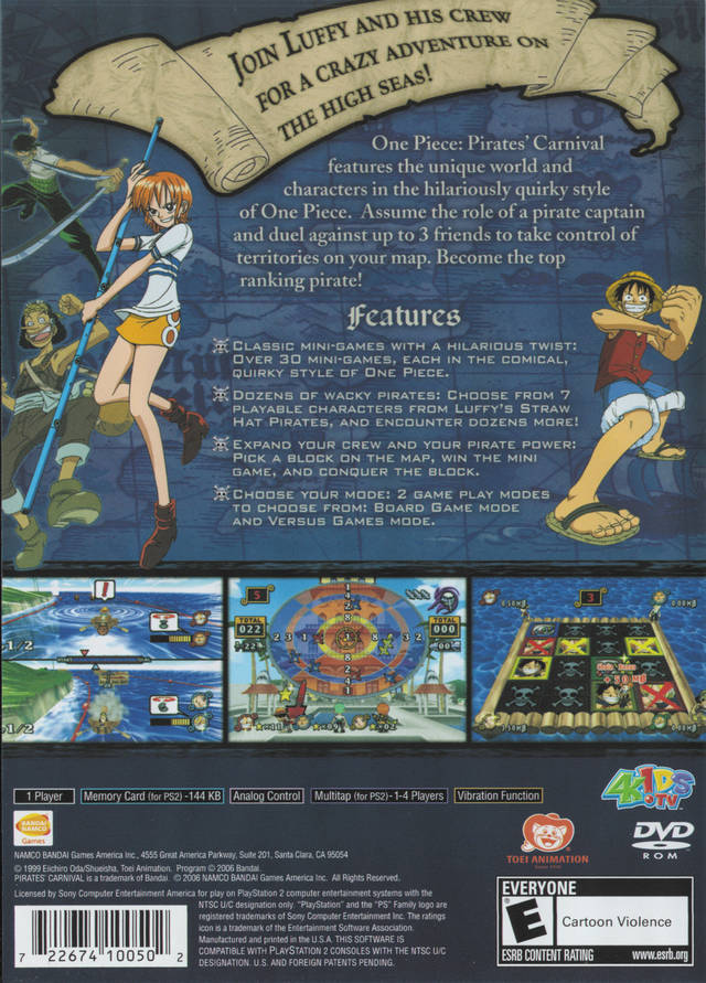 One Piece: Pirates' Carnival - (PS2) PlayStation 2 [Pre-Owned] Video Games Namco Bandai Games   