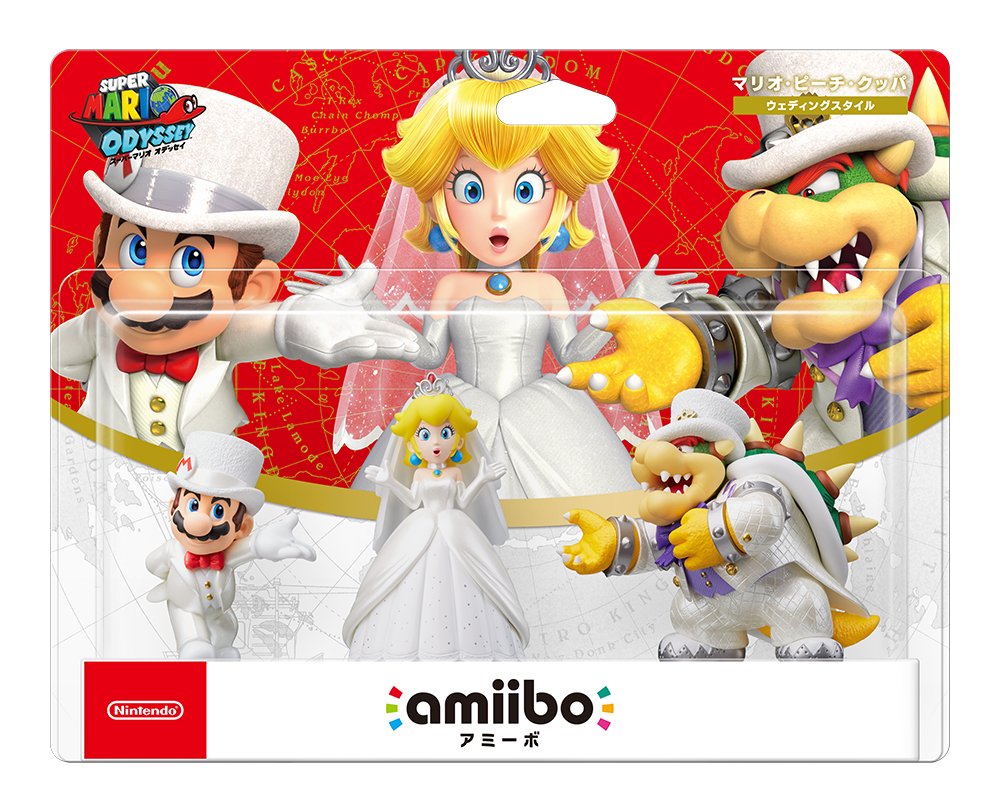 Mario & Peach & Bowser Wedding Set (Super Mario Odyssey) - Nintendo Switch Amiibo (Japanese Import) Amiibo Nintendo   
