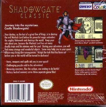 Shadowgate Classic - (GBC) Game Boy Color [Pre-Owned] Video Games Nintendo   