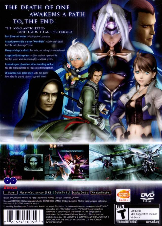 Xenosaga Episode III - (PS2) PlayStation 2 [Pre-Owned] Video Games BANDAI NAMCO Entertainment   