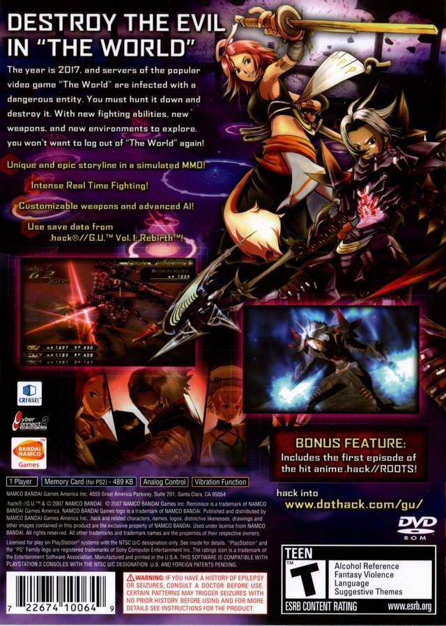 .hack//G.U. Vol. 2: Reminisce - (PS2) PlayStation 2 Video Games Bandai Namco   