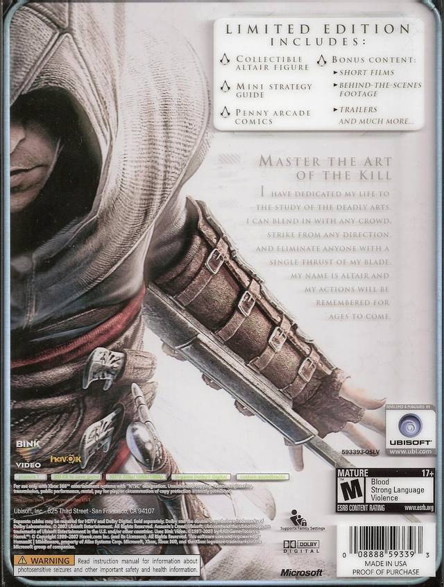 Assassin's Creed (Limited Edition) - Xbox 360 Video Games Ubisoft   