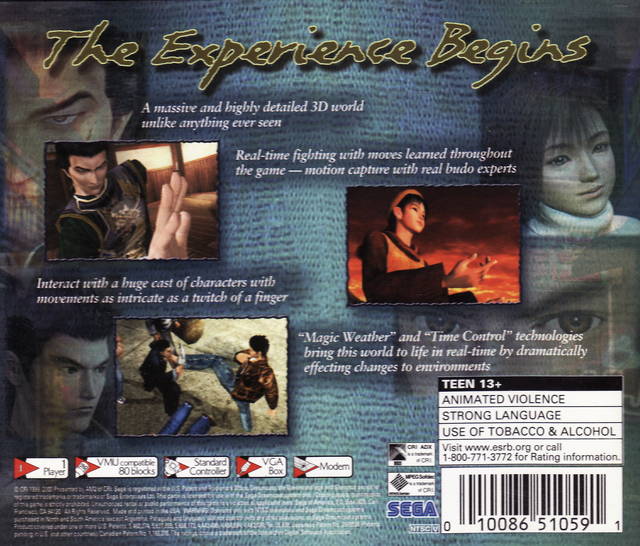 Shenmue - (DC) SEGA Dreamcast [Pre-Owned] Video Games Sega   