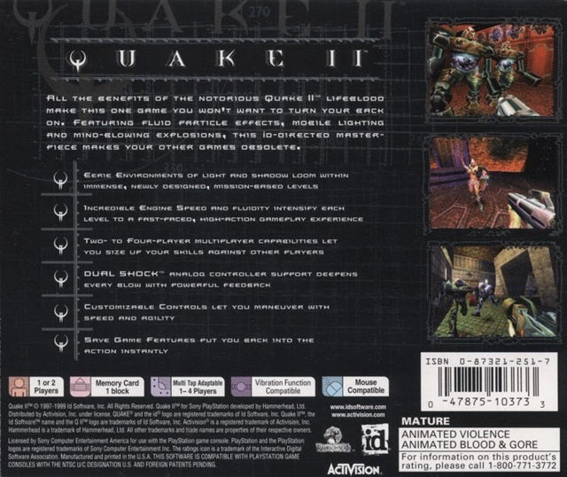 Quake II - (PS1) PlayStation 1 [Pre-Owned] Video Games Activision   
