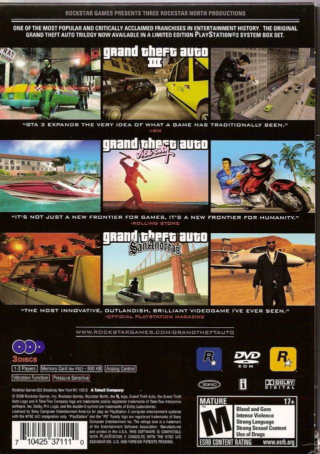Grand Theft Auto: The Trilogy - (PS2) PlayStation 2 [Pre-Owned] Video Games Rockstar Games   