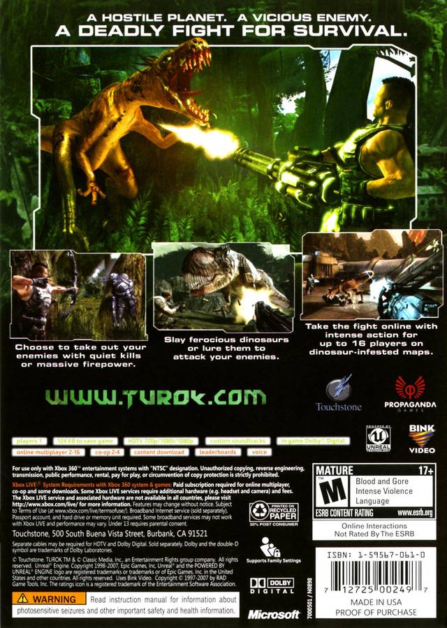 Turok - Xbox 360 [Pre-Owned] | J&L Game