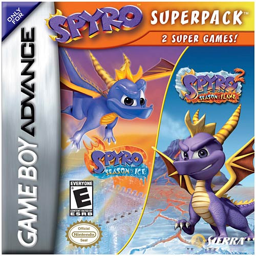 Spyro Superpack: Spyro: Season of Ice / Spyro 2: Season of Flame - (GBA) Game Boy Advance [Pre-Owned] Video Games Sierra Entertainment   