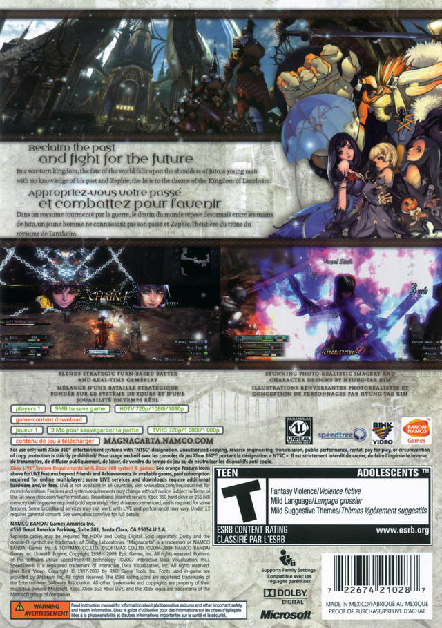 Magna Carta 2 - Xbox 360 Video Games Namco Bandai Games   