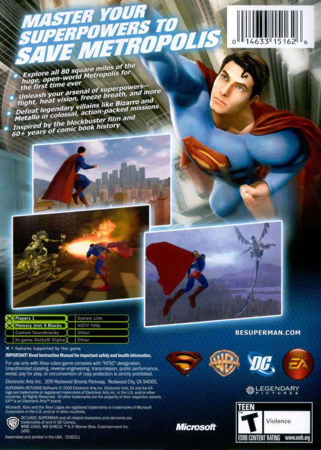 Superman Returns - (XB) Xbox [Pre-Owned] Video Games EA Games   