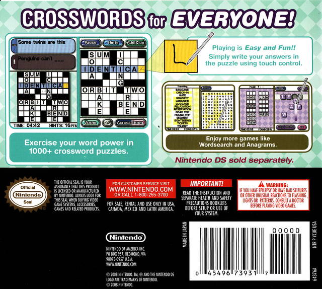 CrossworDS - (NDS) Nintendo DS [Pre-Owned] Video Games Nintendo   
