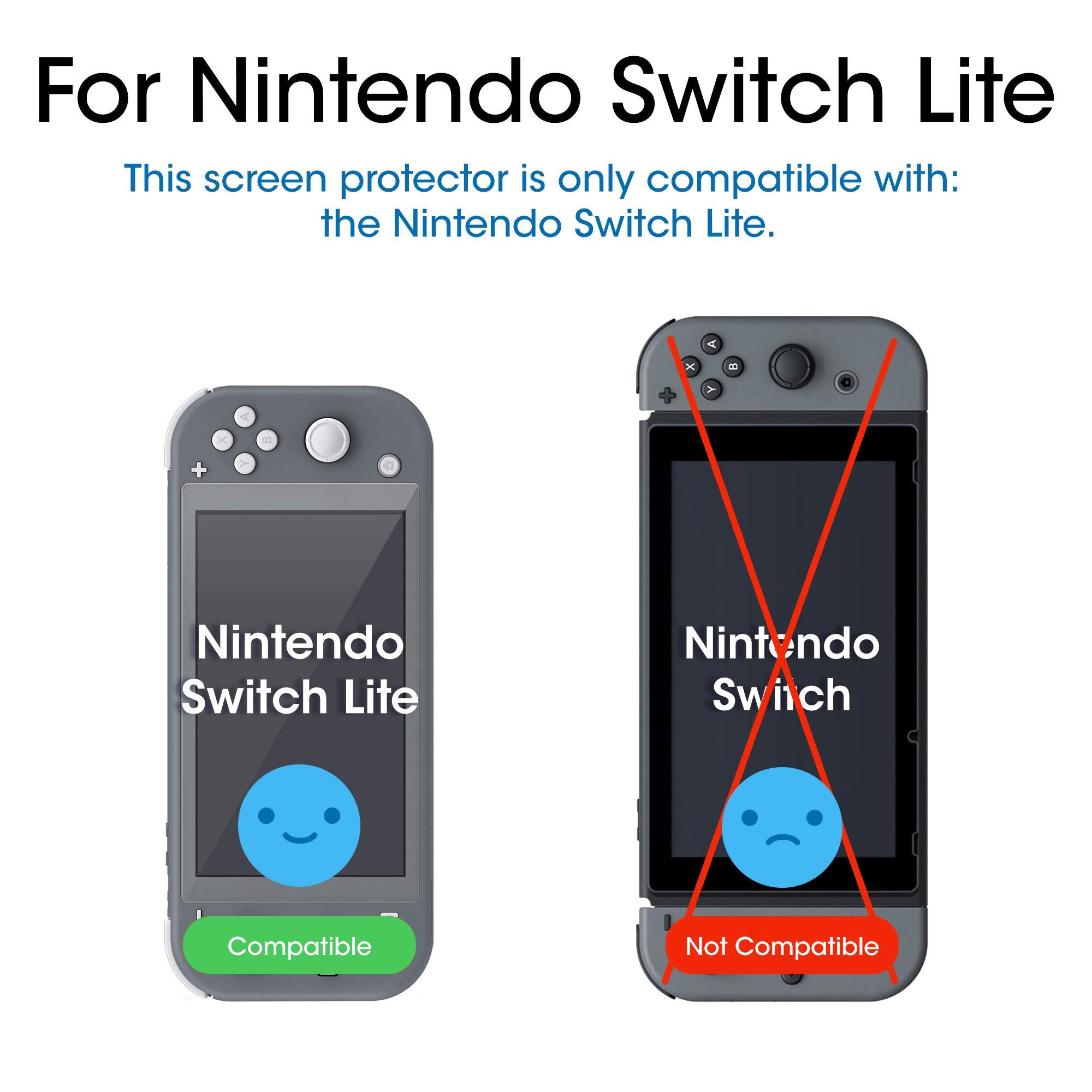 amFilm Tempered Glass Screen Protector for Nintendo Switch Lite 2019 (3-Pack) -  (NSW) Nintendo Switch Accessories amFilm   