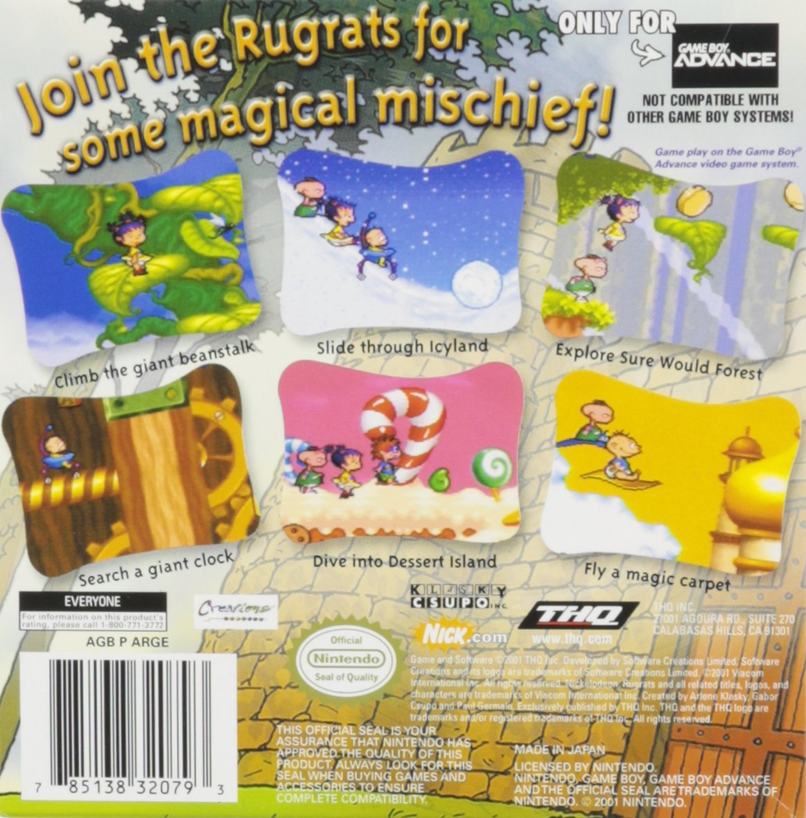 Rugrats: Castle Capers - (GBA) Game Boy Advance Video Games THQ   