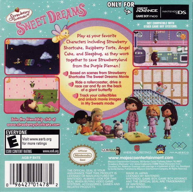 Strawberry Shortcake: Sweet Dreams - (GBA) Game Boy Advance [Pre-Owned] Video Games Majesco   