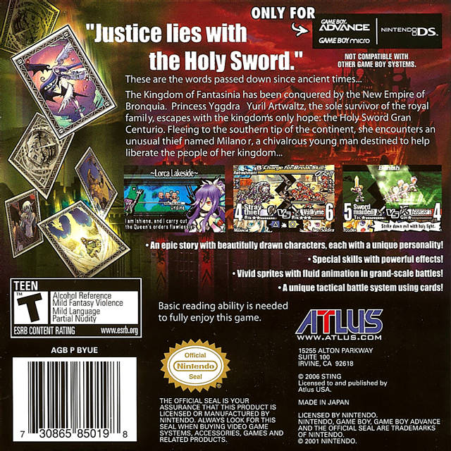 Yggdra Union: We'll Never Fight Alone - (GBA) Game Boy Advance [Pre-Owned] Video Games Atlus   