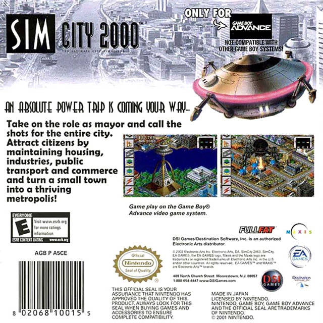 SimCity 2000 - (GBA) Game Boy Advance [Pre-Owned] Video Games Destination Software   
