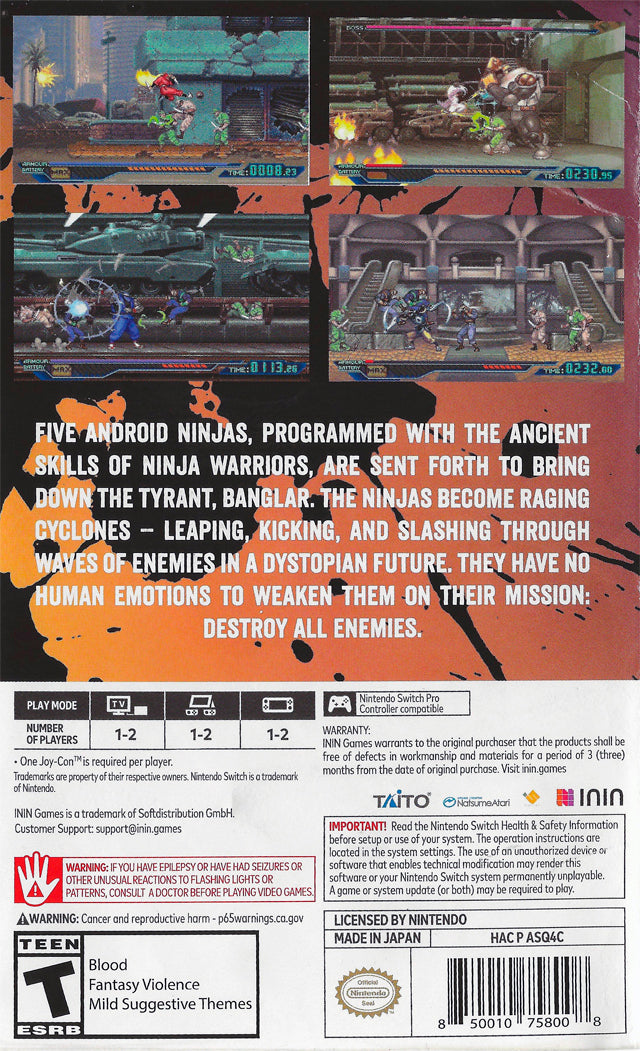 The Ninja Saviors - Return of the Warriors - (NSW) Nintendo Switch Video Games ININ Games   