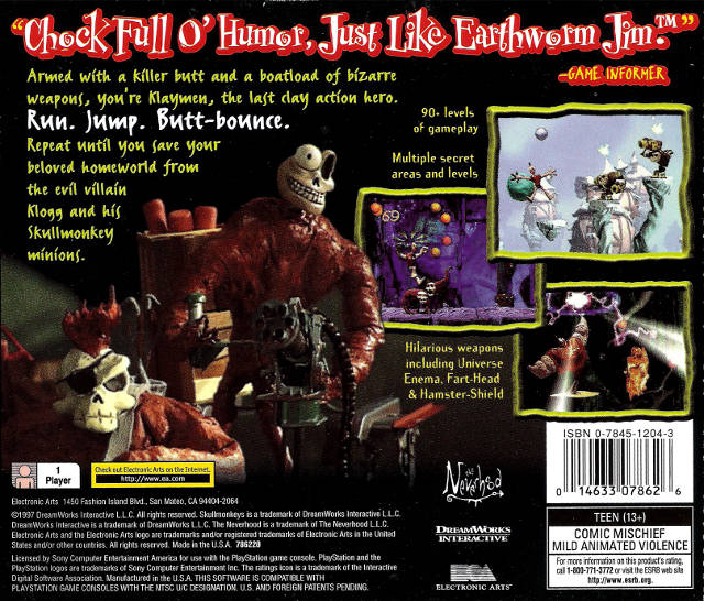 SkullMonkeys - (PS1) PlayStation 1 [Pre-Owned] Video Games Dreamworks Interactive   
