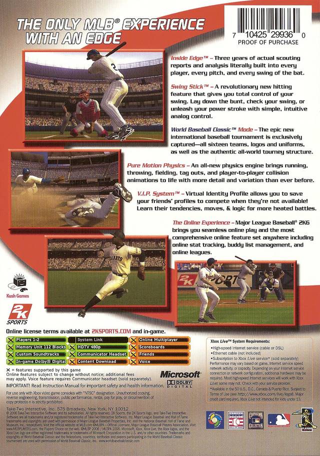 Major League Baseball 2K6 - (XB) Xbox [Pre-Owned] Video Games 2K Sports   