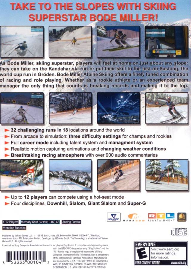Bode Miller Alpine Skiing - (PS2) PlayStation 2 [Pre-Owned] Video Games Valcon Games   