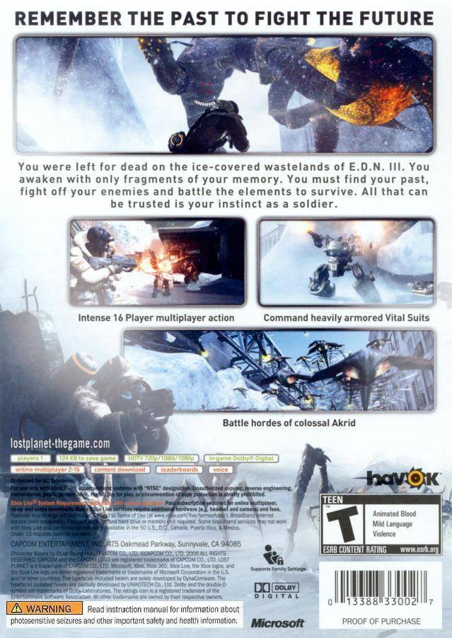 Lost Planet: Extreme Condition - Xbox 360 [Pre-Owned] Video Games Capcom   
