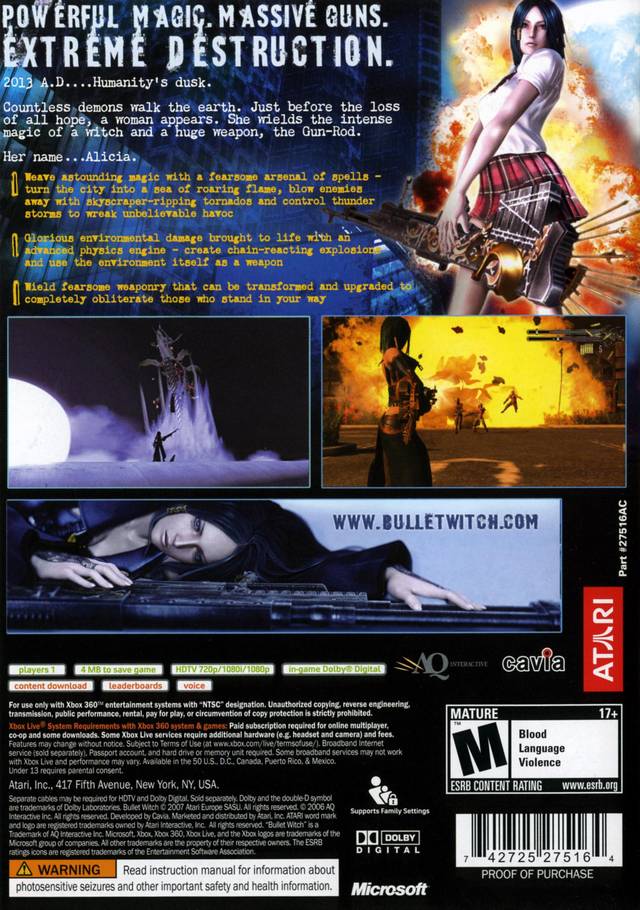 Bullet Witch - Xbox 360 [Pre-Owned] Video Games Atari SA   
