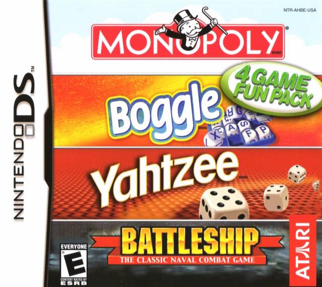 Monopoly / Boggle / Yahtzee / Battleship - (NDS) Nintendo DS [Pre-Owned] Video Games Atari SA   