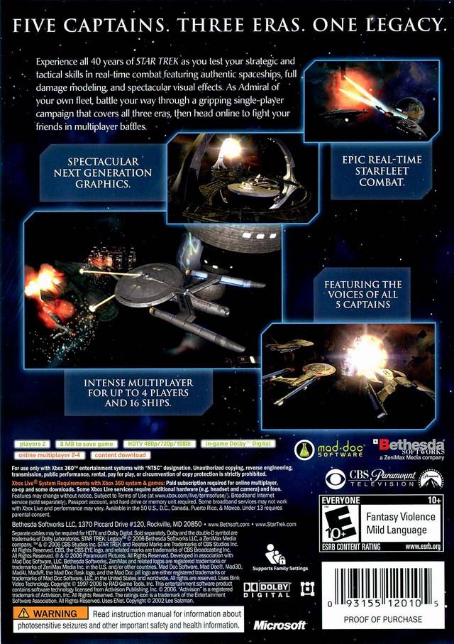 Star Trek: Legacy - Xbox 360 [Pre-Owned] Video Games Bethesda Softworks   