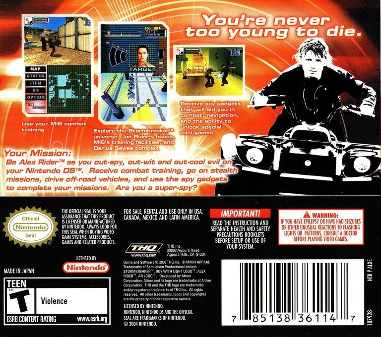 Alex Rider: Stormbreaker - (NDS) Nintendo DS | J&L Game