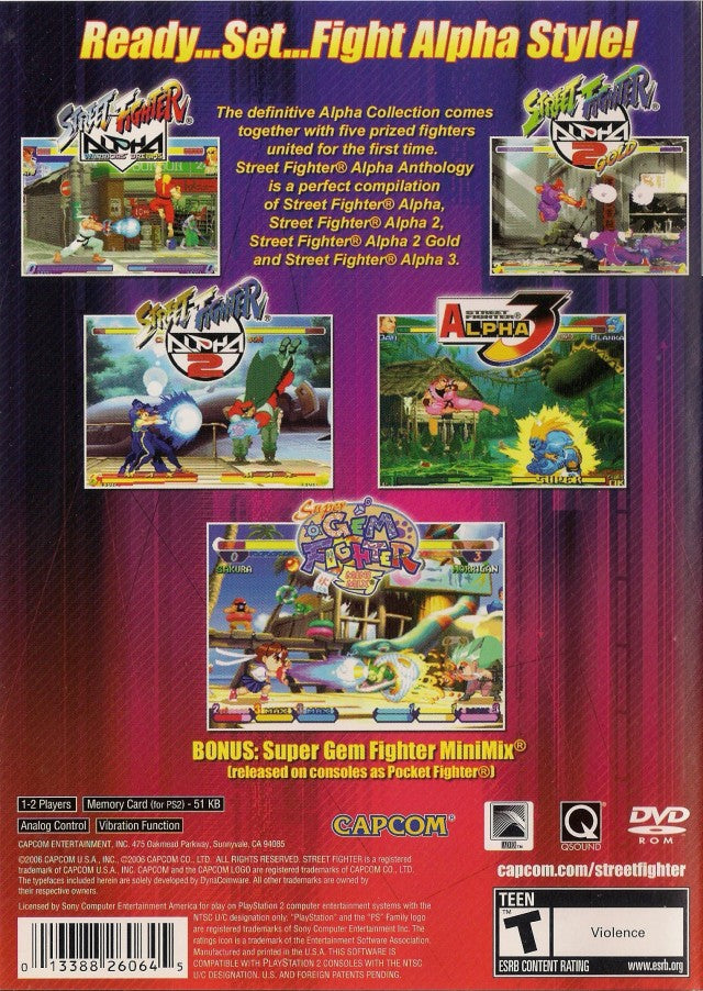 Street Fighter Alpha Anthology - (PS2) PlayStation 2 [Pre-Owned] Video Games Capcom   