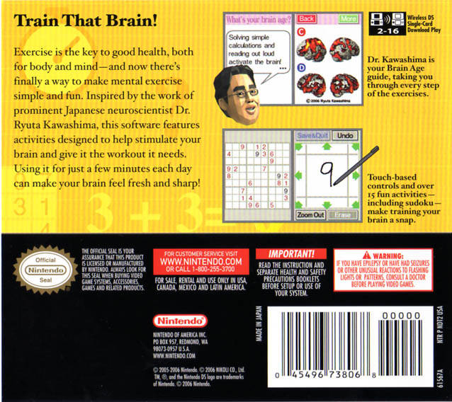 Brain Age: Train Your Brain in Minutes a Day! - (NDS) Nintendo DS [Pre-Owned] Video Games Nintendo   