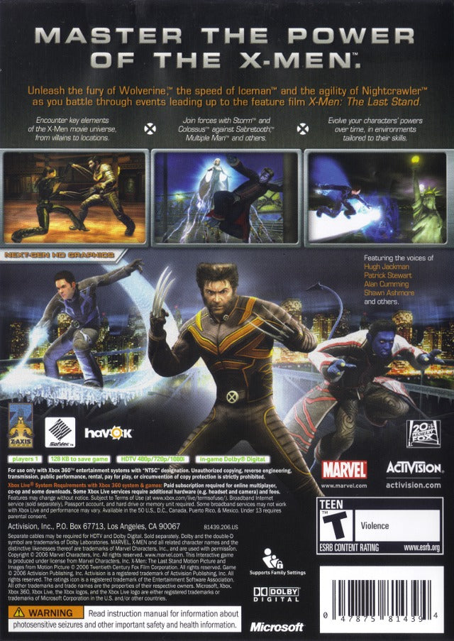 X-Men: The Official Game - Xbox 360 Video Games Activision   