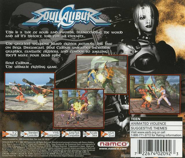 SoulCalibur - (DC) SEGA Dreamcast [Pre-Owned] Video Games Namco   