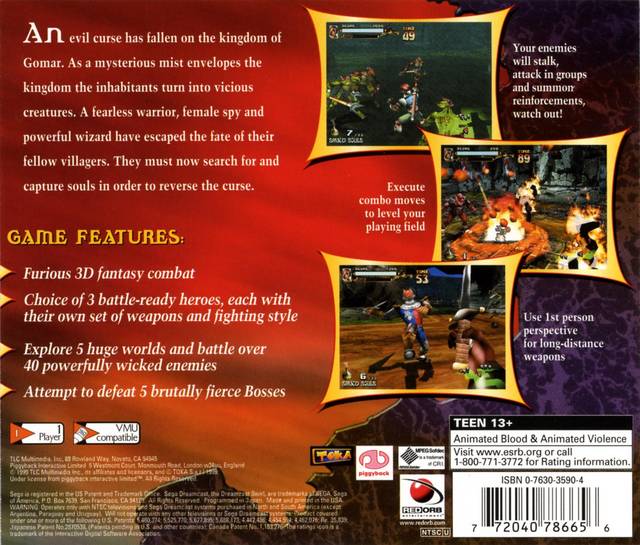 Soul Fighter - (DC) SEGA Dreamcast Video Games Mindscape   