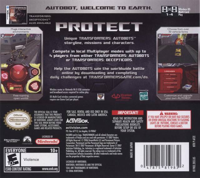 Transformers: Autobots - (NDS) Nintendo DS [Pre-Owned] Video Games Activision   
